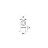 Afbeeldingen van Axa Opvulring diameter 14 x 1mm en gat diameter 8mm 1171-08-22