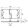 Afbeeldingen van Axa Veiligheidskogelstiftpaumelle topcoat gegalvaniseerd rechts 89 x 175 x 3mm SKG*** 1200-29-23/V4