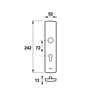Afbeeldingen van Axa Veiligheidslangschild buiten krukgat F1 PC72mm 6660-90-11/72