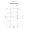 Afbeelding van DIY-schuifdeur Cubo zwart inclusief mat glas, afmeting deur 2350x980x28mm + zwart ophangsysteem type Basic Top