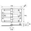 Afbeelding van Axa Heavy Duty Veiligheidsschijflager scharnier topcoat gegalvaniseerd 114 x 175 x 3mm SKG*** 1847-17-23/V