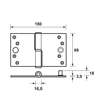 Afbeelding van Axa Veiligheidskogelstiftpaumelle topcoat gegalvaniseerd rechts 89 x 150 x 3mm SKG*** 1200-28-23/V4E