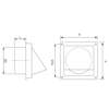 Afbeeldingen van Gevelklep rooster RVS 150mm