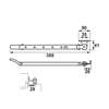 Afbeeldingen van Axa Raamuitzetter Habilis lengte 355mm buitendraaiend RVS zwart voor draairaam 2635-30-81/E