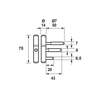 Afbeeldingen van Axa Inboorpaumelles hout diameter 14mm lente 75mm 1177-10-37/0T