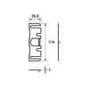 Afbeelding van Axa Onderlegplaat 1mm kunststof wit voor Heavy Duty scharnier 114 x 89mm 1140-01-95