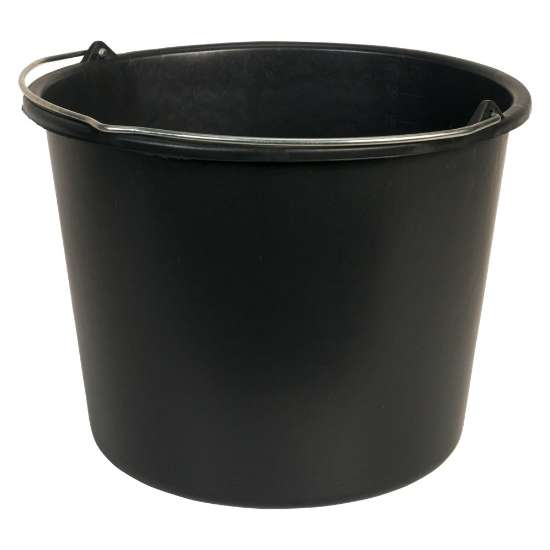 Afbeeldingen van Bouwemmer zwart Durable 12l.
