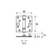 Afbeeldingen van Axa Veiligheidsscharnier venelite topcoat gegalvaniseerd 89 x 89 x 2.4mm SKG*** 1139-25-23/V4E