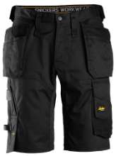 Afbeeldingen van Korte werkbroek stretch m/hols 6151 zwart 48