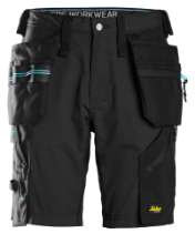 Afbeeldingen van Korte werkbroek licht m/hols 6110 d.bl/zw 50