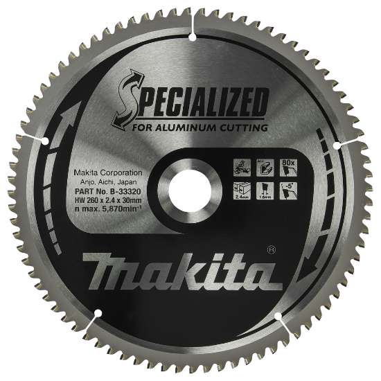 Afbeeldingen van Makita zaagblad ALU 260x30x2,4mm 80T