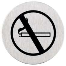 Afbeeldingen van Pictogram rvs zelfkl. 75mm Niet Roken