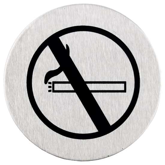 Afbeeldingen van Pictogram rvs zelfkl. 75mm Niet Roken