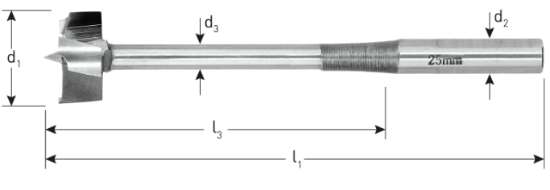 Afbeeldingen van 3D-Houtboor type '244', ø20x130 mm