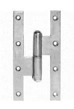 Toon details van Paumelle geel verzinkt DIN rechts 140 x 70mm Afbeeldingen van Paumelle geel verzinkt DIN rechts 140 x 70mm