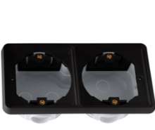 Afbeeldingen van Hydro WD inbouwkader 2V horizontaal zwart