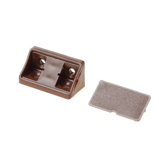 Afbeeldingen van Hoekverbinder met kap donkerbruin