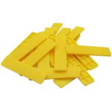 Afbeeldingen van 100 stuks kunststof beglazingsblokjes 100x40x4mm geel