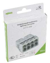 Afbeeldingen van Wago lasklem transp/grijs 8-v blister (10)