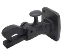 Afbeeldingen van Deurvastzetter zwart gelakt vloer m.sluithaak