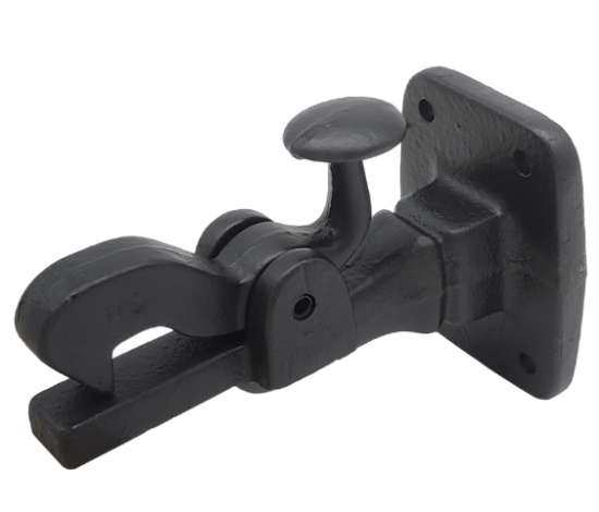 Afbeeldingen van Deurvastzetter zwart gelakt vloer m.sluithaak