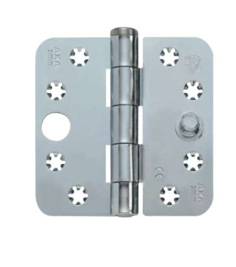 Afbeeldingen van Axa Smart Veiligheidsscharnier 89 x 89 x 3mm ronde hoeken topcoat gegalvaniseerd SKG** 1617-09-23/VE