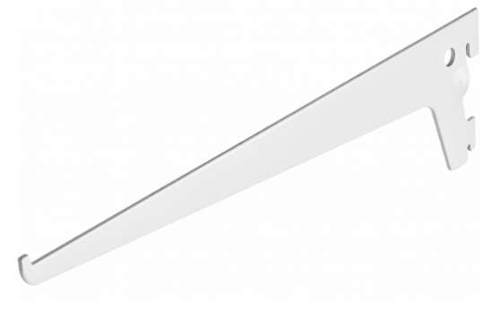 Afbeeldingen van DX wandrail drager enkel wit gelakt 200mm