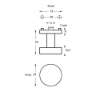 Afbeeldingen van Knop 50mm damschijf vast RVS