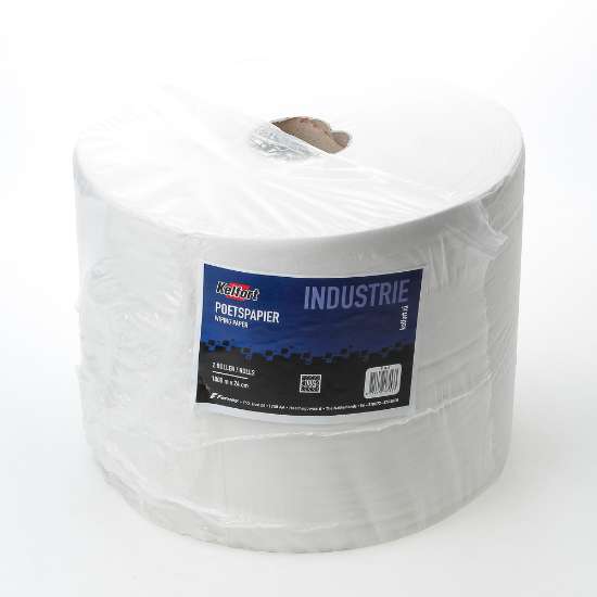 Afbeeldingen van Kelfort handdoekrol  Industrie 1-lgs 1000mx24cm wit