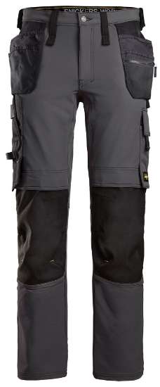 Afbeeldingen van Werkbroek fullstrech m/hols 6271 grijs/zw 48