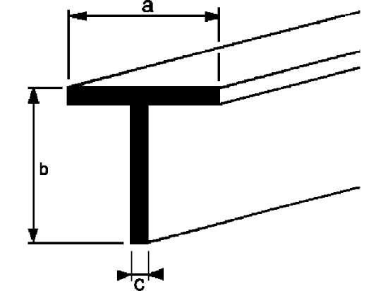 Afbeeldingen van Aluminium t-profiel 30 x 30 x 2mm