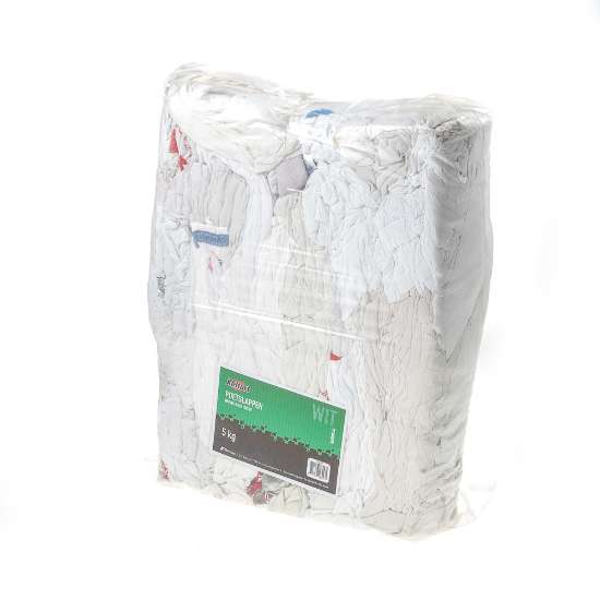 Afbeeldingen van Kelfort poetslappen wit zak 5kg