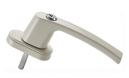 Afbeeldingen van D4E draaivalkruk afsluitbaar Crème 38mm