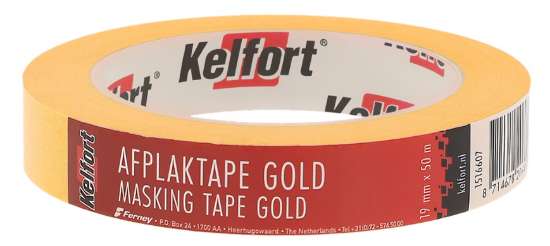 Afbeeldingen van Kelfort afplaktape gold 19mmx50m