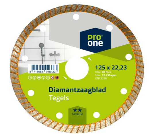 Afbeeldingen van ProOne diam.schijf medium univ. 125/22.2